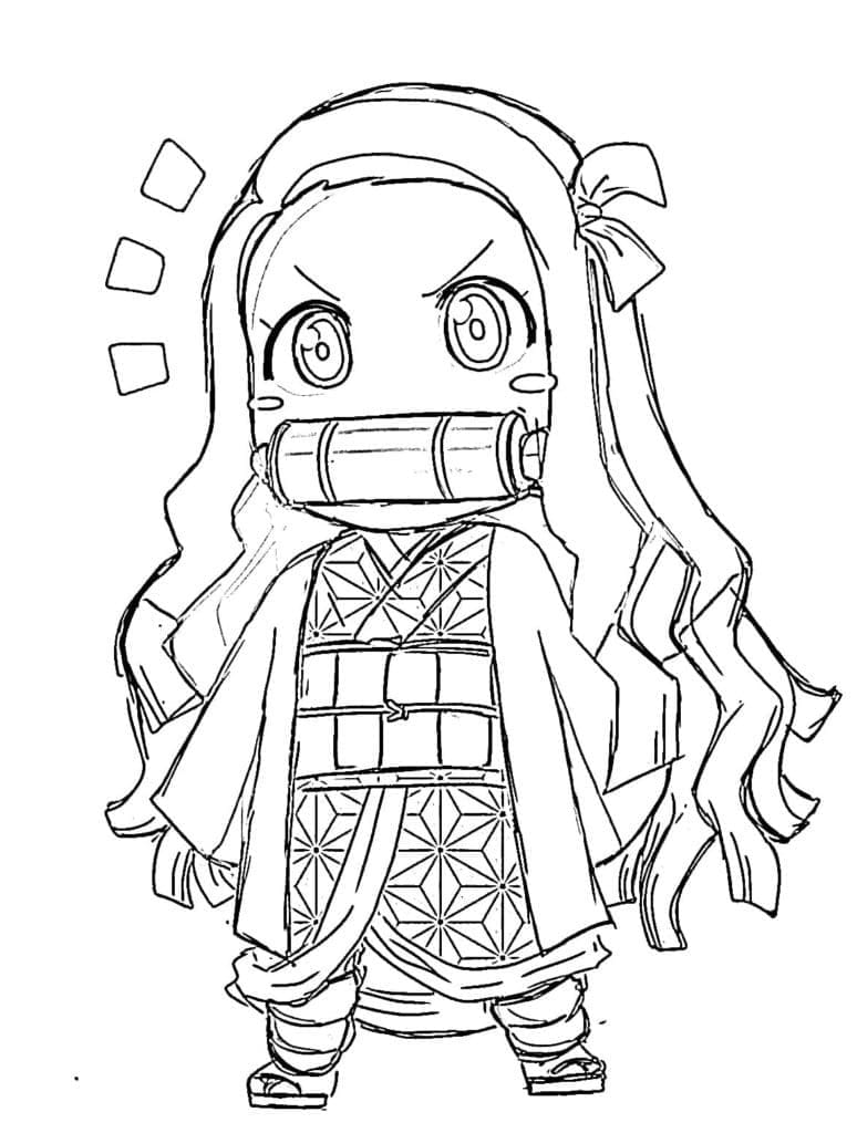 Søt Chibi Nezuko fargelegging