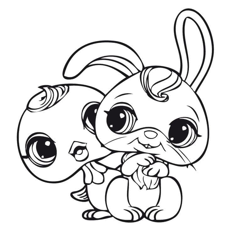 Søtt Littlest Pet Shop fargelegging