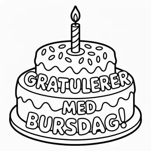 Bursdag fargelegging