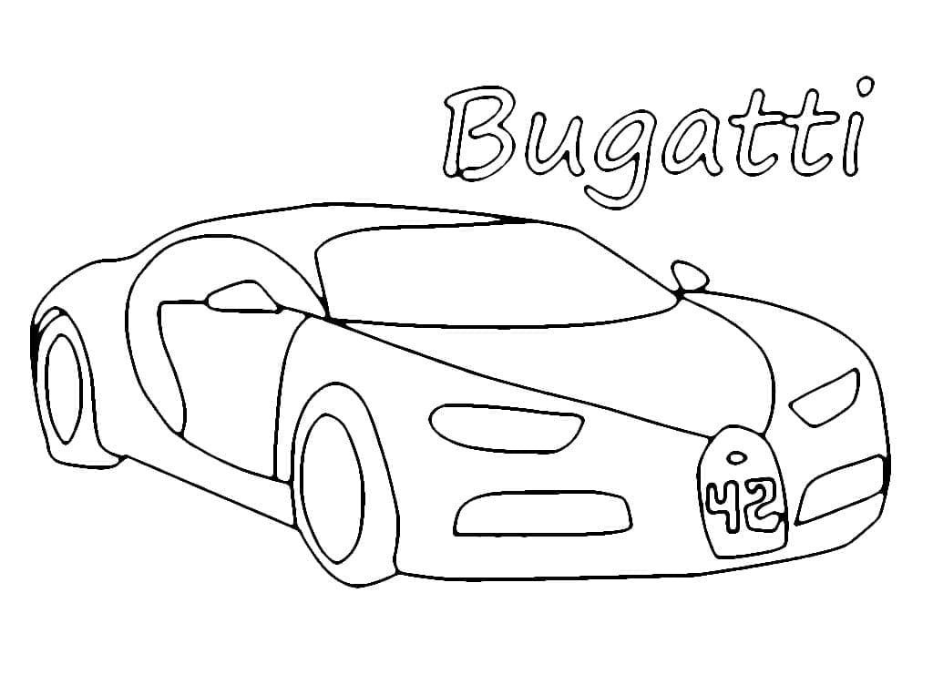 Utskrivbar Bugatti Veyron fargelegging