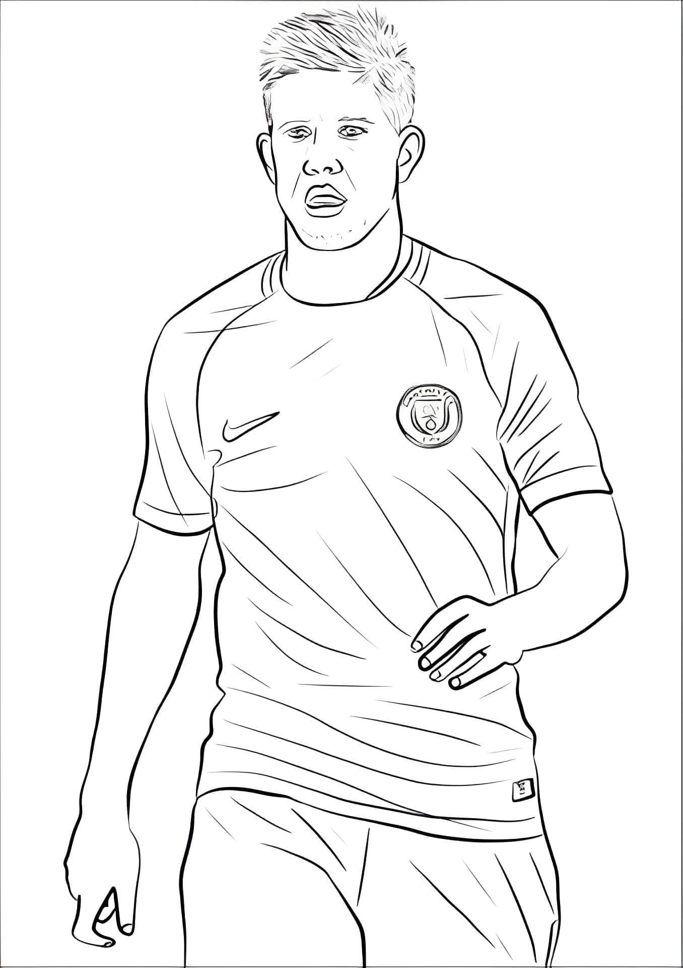 Utskrivbar Kevin De Bruyne fargelegging