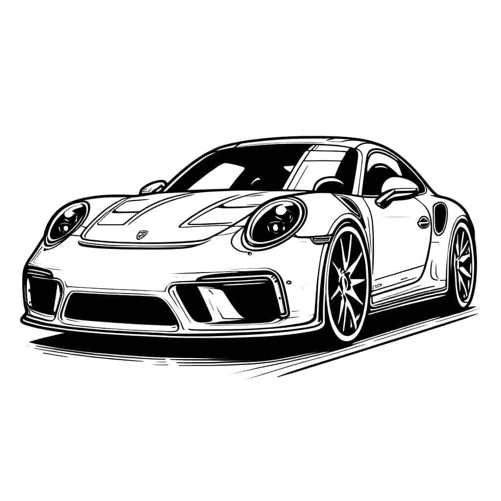 Utskrivbar Porsche bil fargelegging