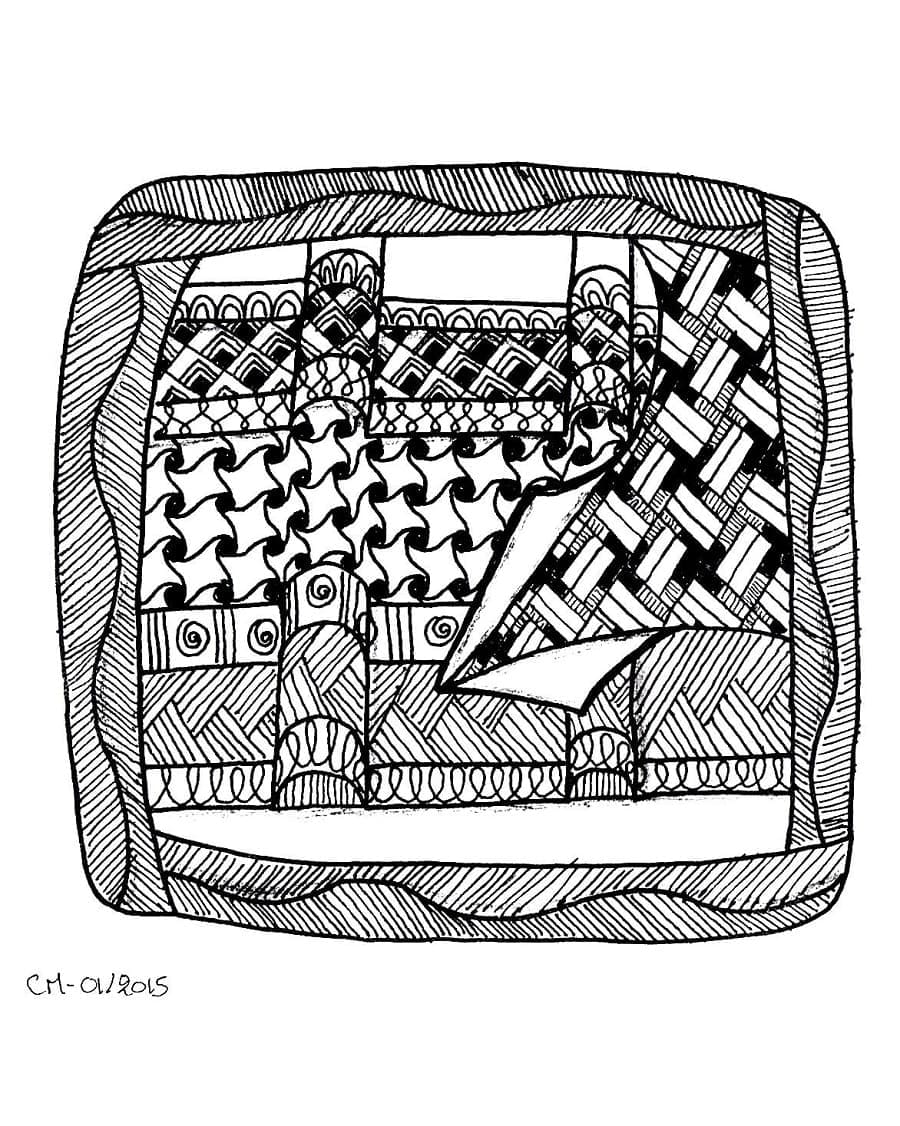 Utskrivbar Zentangle fargelegging