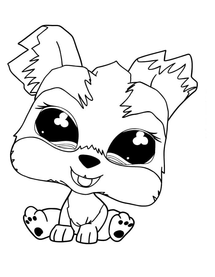Valp Littlest Pet Shop fargelegging