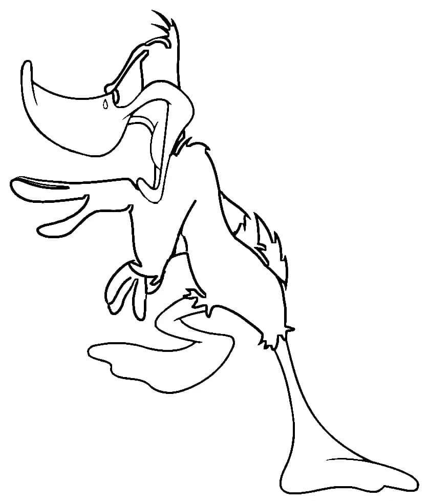 Veldig sint Daffy Duck fargelegging