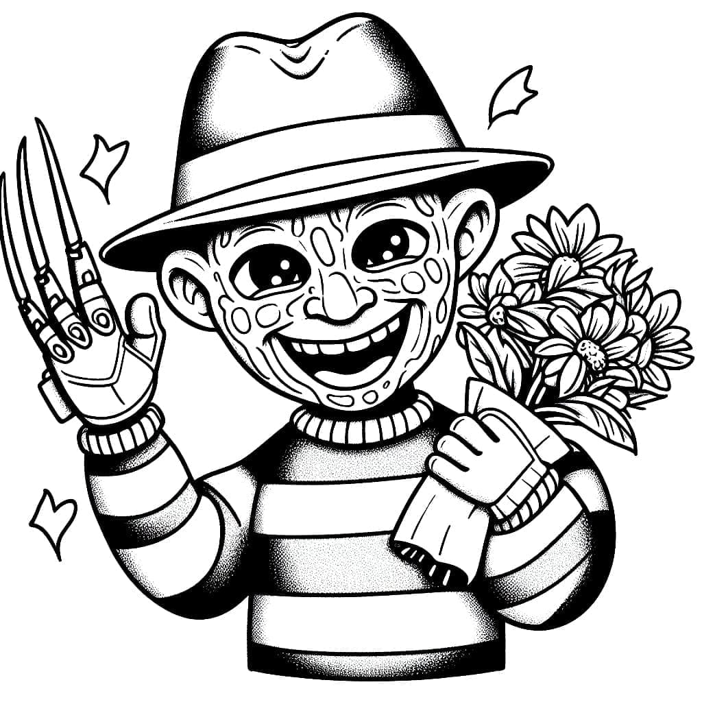 Vennlig Freddy Krueger fargelegging