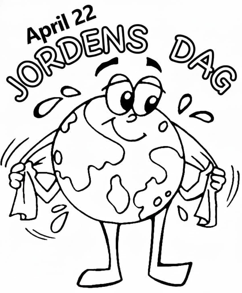 22. april Gratulerer med Jordens dag fargelegging