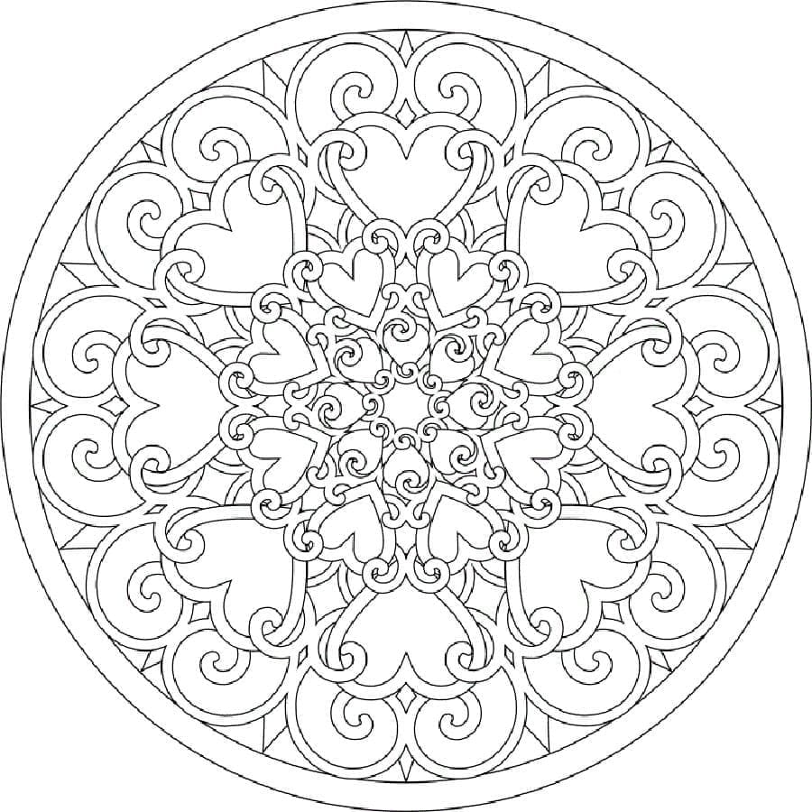 Abstrakt mandala design fargelegging