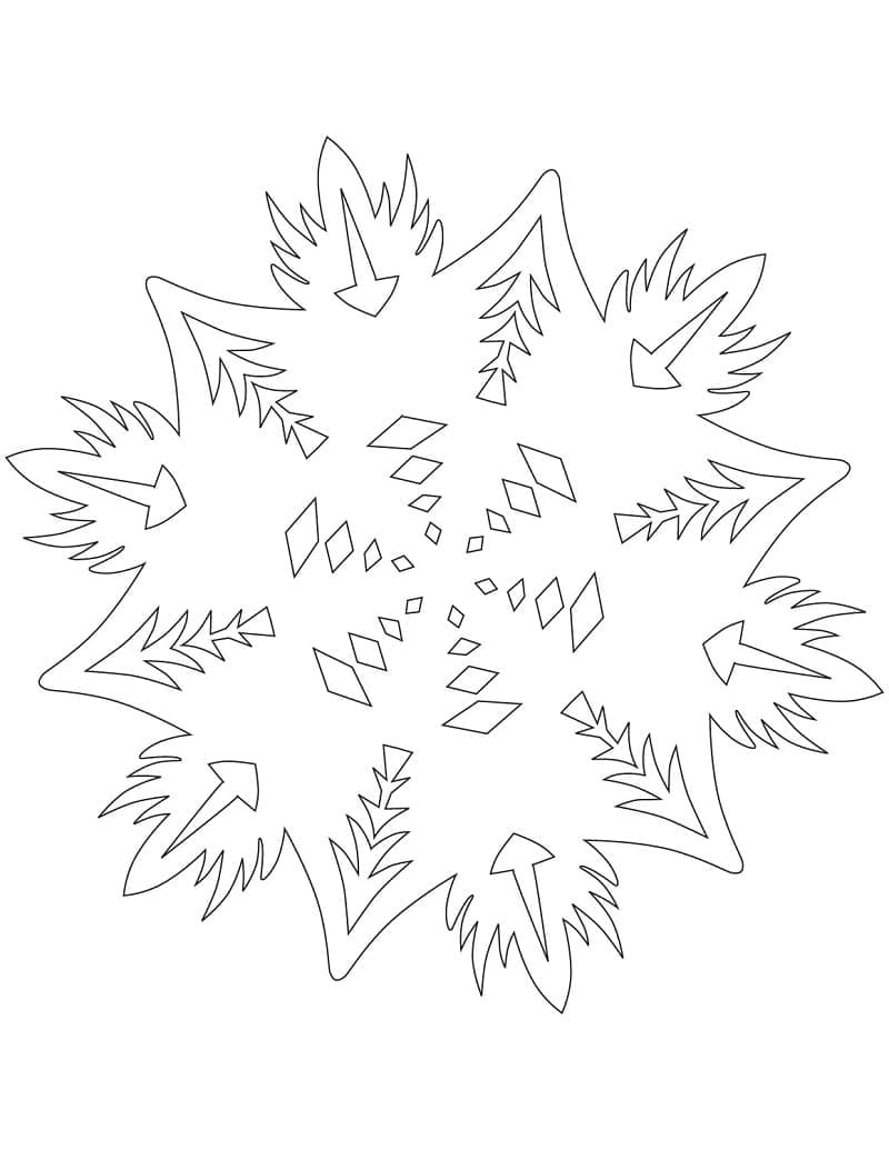 Abstrakt snøfnugg fargelegging