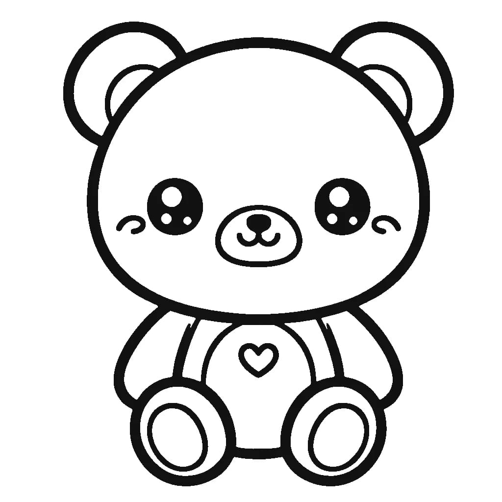 Bamse er søt fargelegging