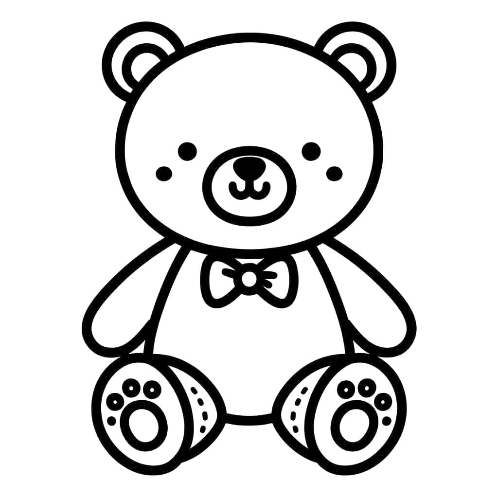 Bamse er veldig enkelt fargelegging