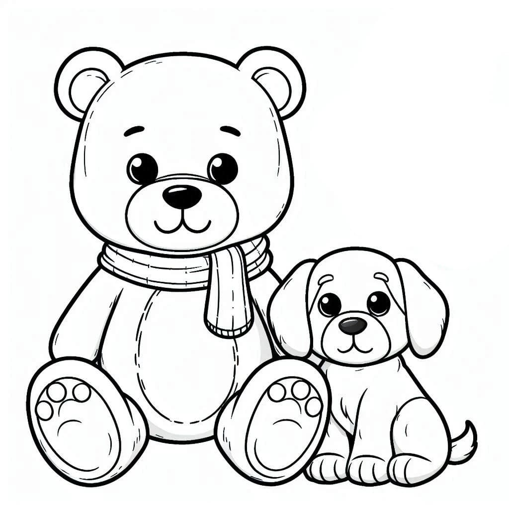 Bamse og hunden fargelegging