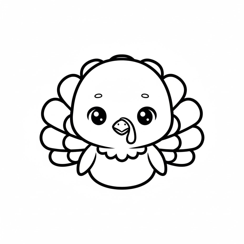 Chibi baby kalkun fargelegging