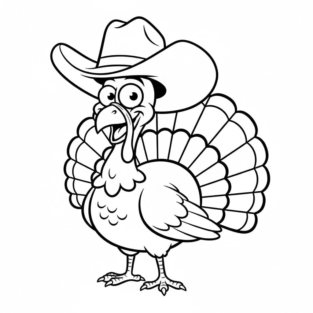 Cowboy kalkun fargelegging