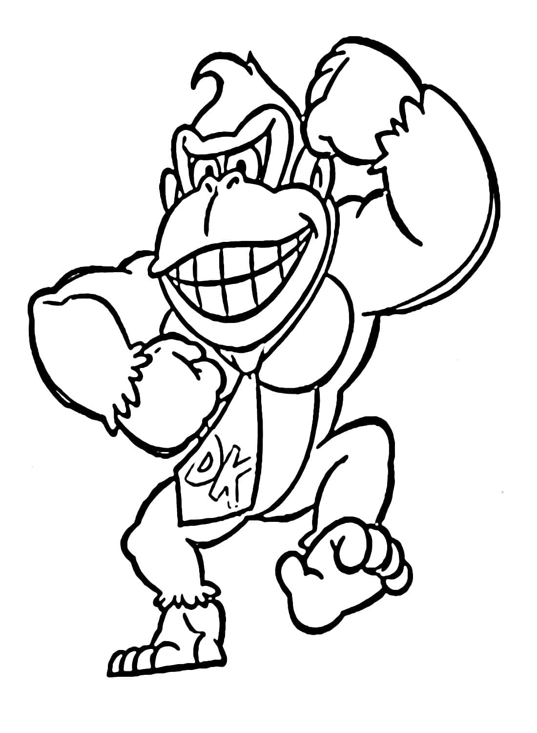 Dansende Donkey Kong fargelegging