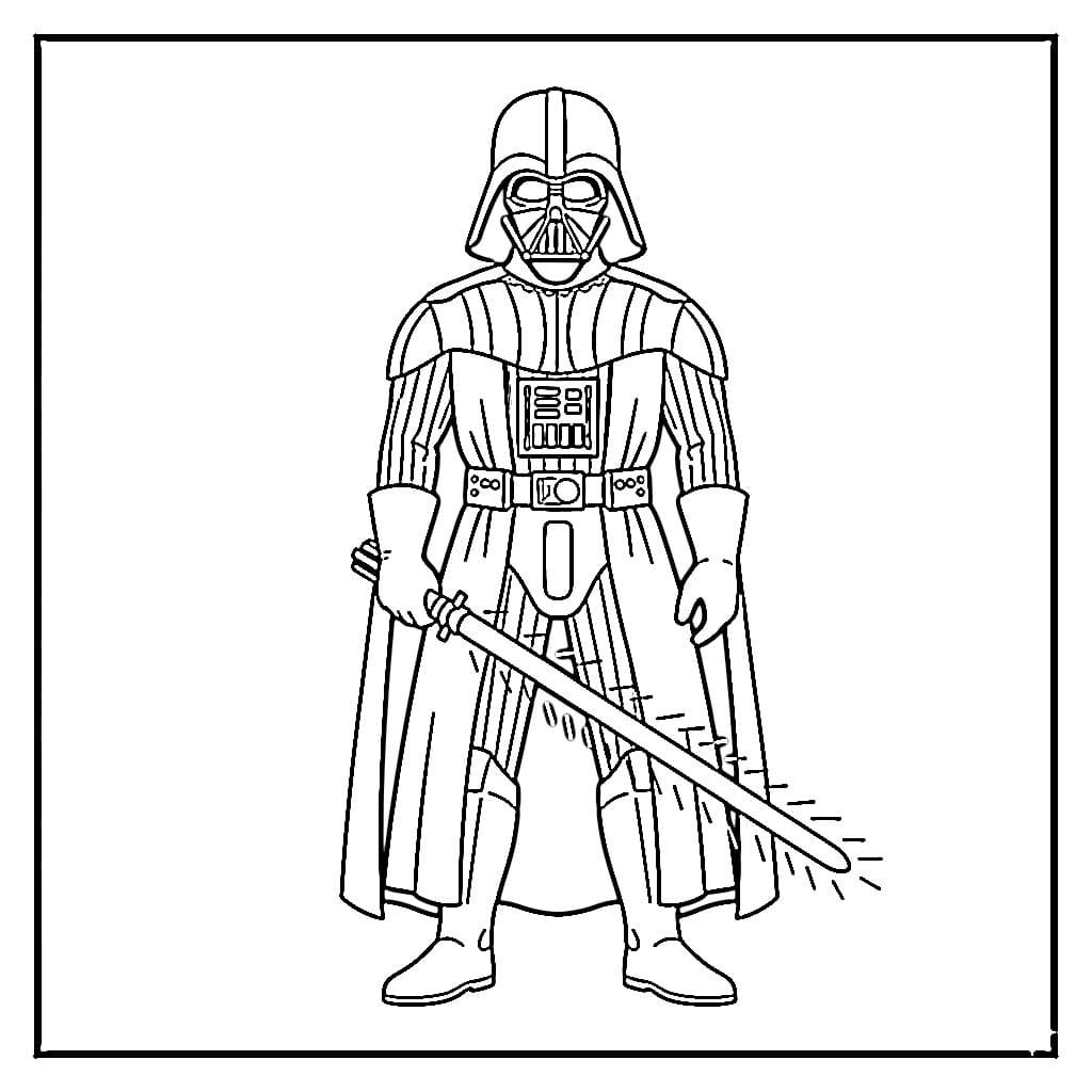 Darth Vader holder et lyssverd fargelegging