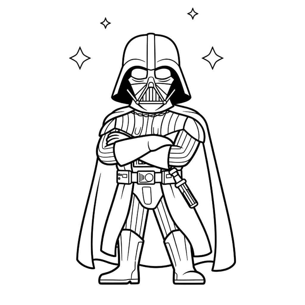 Darth Vader krysset armene sine fargelegging