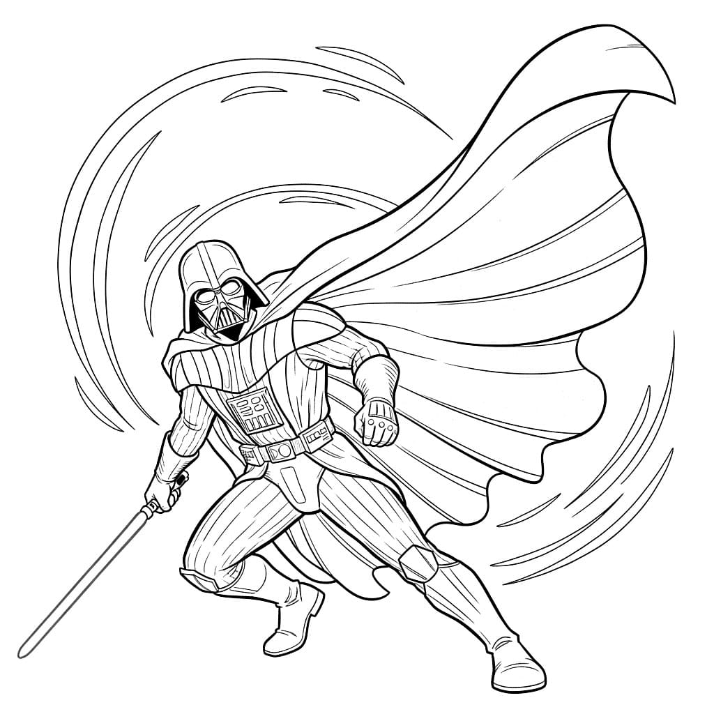 Darth Vader med flykappen fargelegging