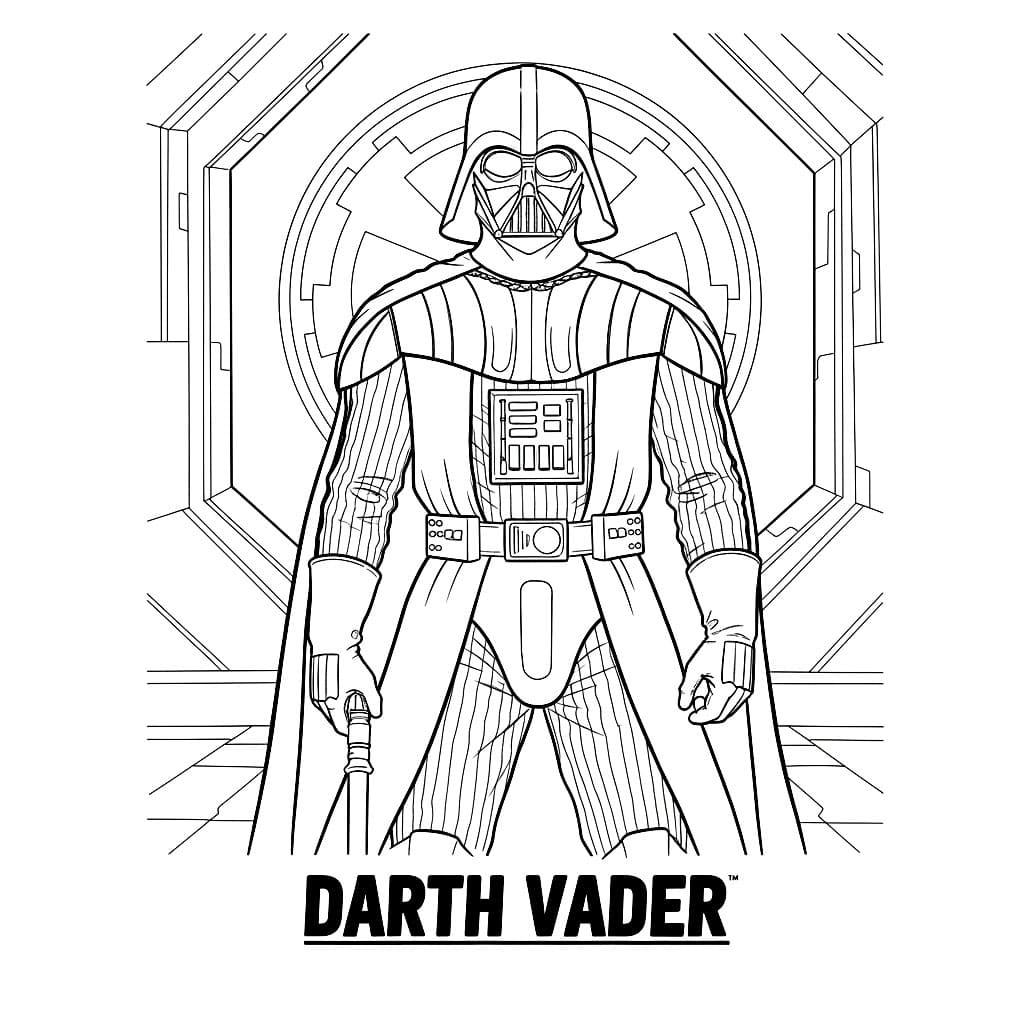 Darth Vader omriss fargelegging