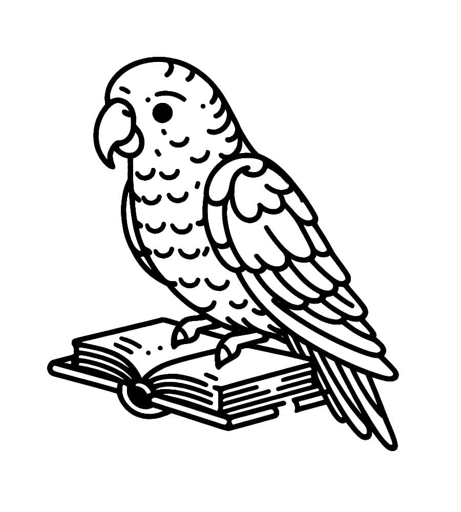 Den gamle papegøyen fargelegging