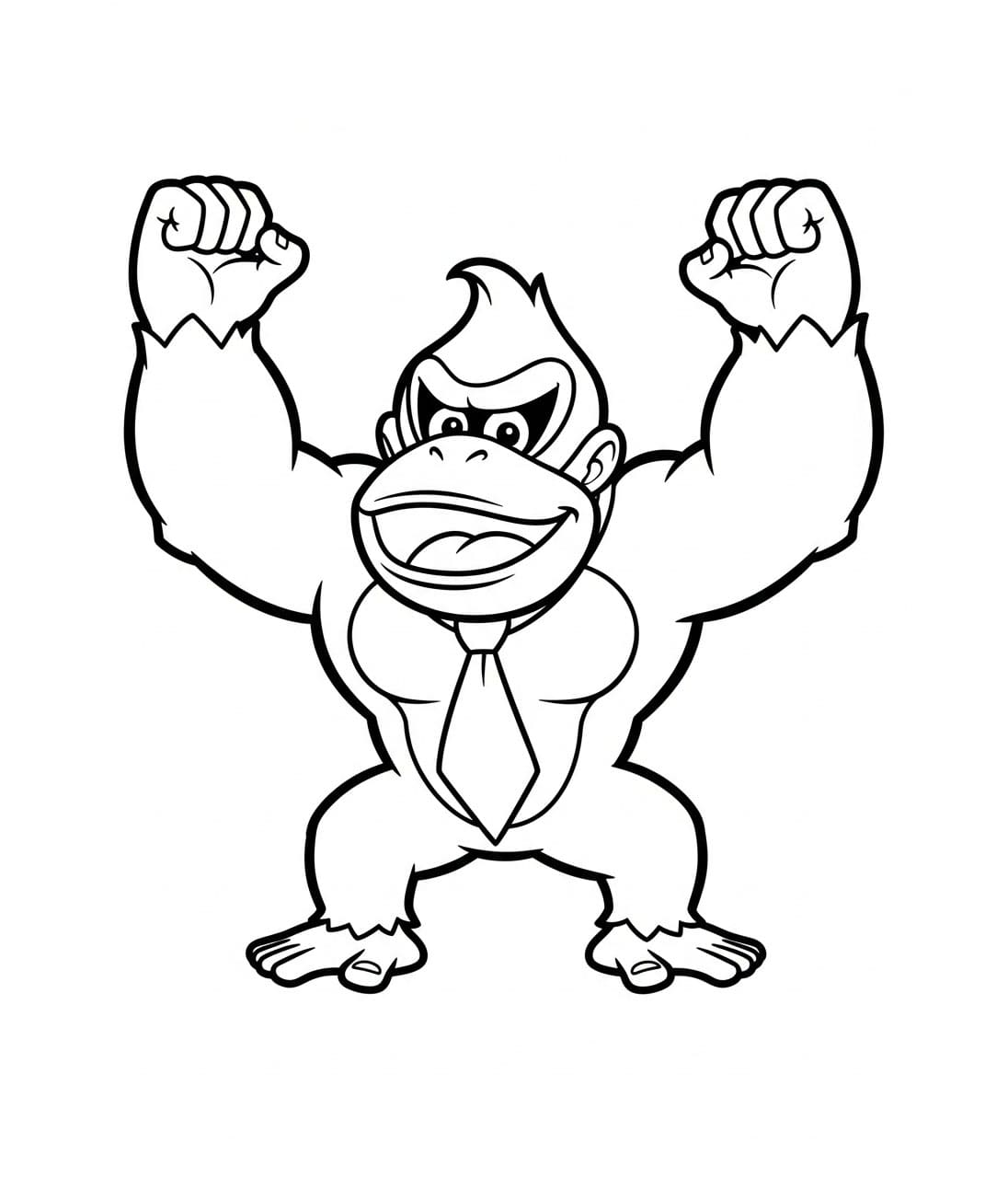 Donkey Kong enkelt fargelegging