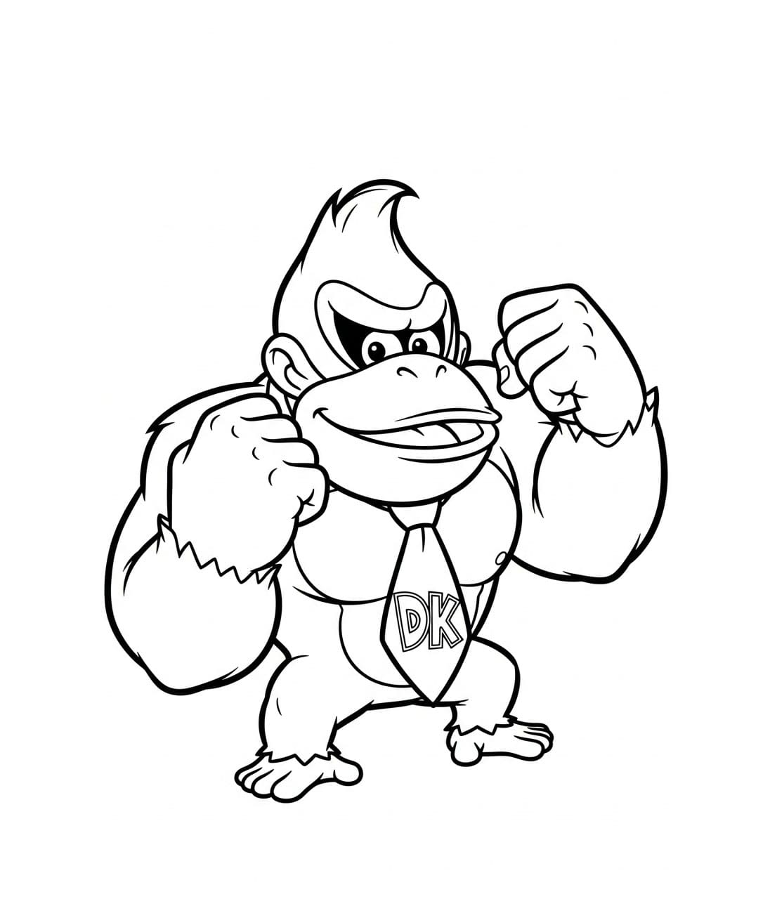 Donkey Kong enkelt og gratis fargelegging