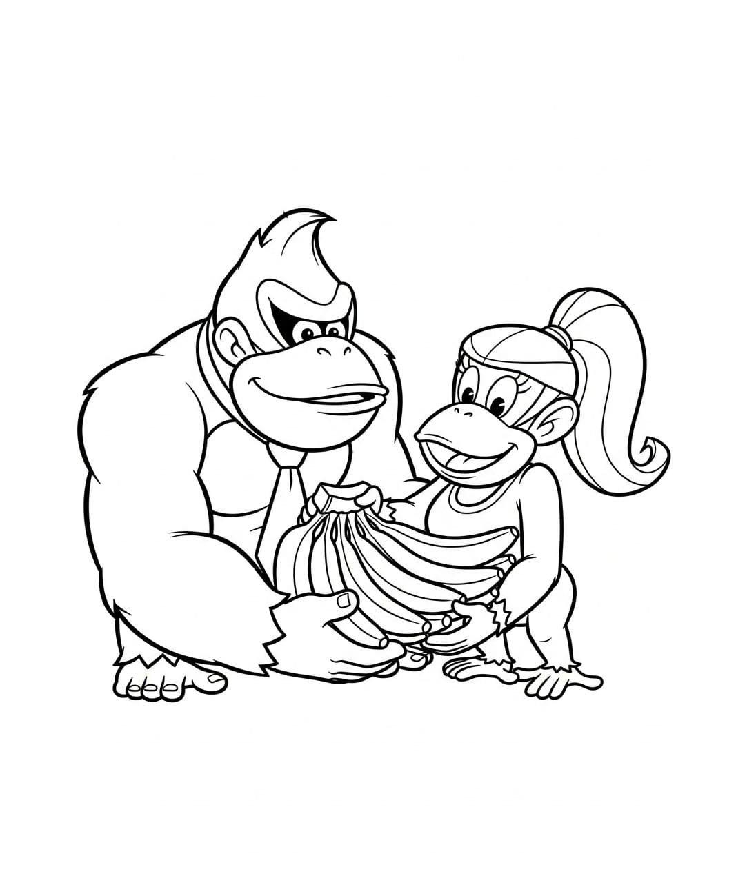 Donkey Kong og banan fargelegging