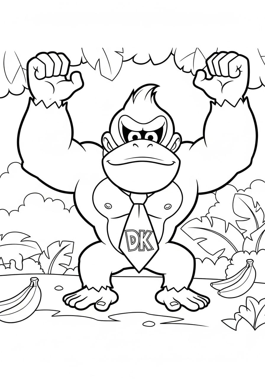 Donkey Kong sterk fargelegging