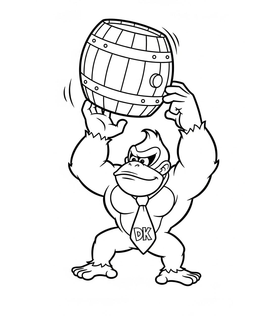 Donkey Kong sterk fri fargelegging