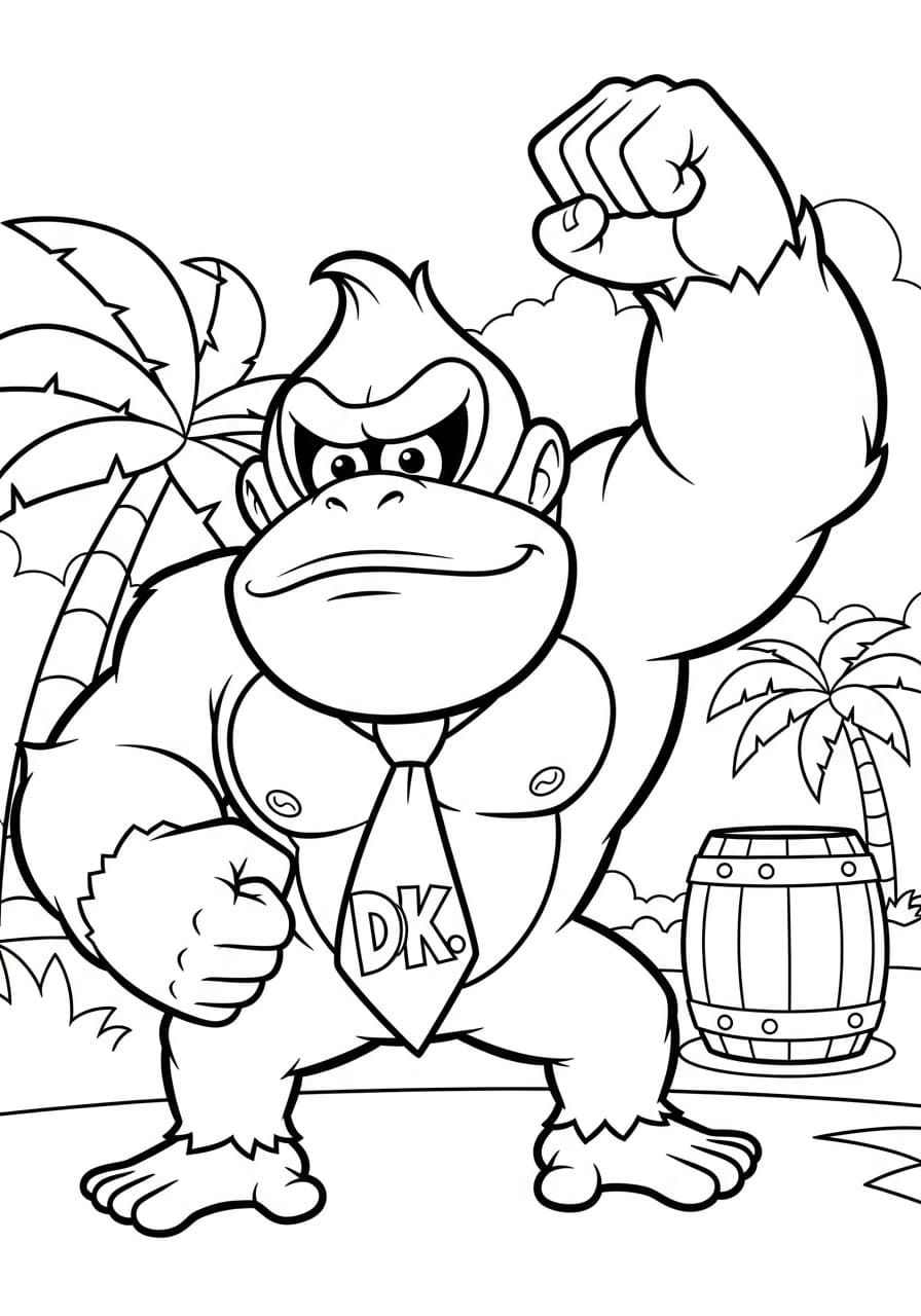 Donkey Kong veldig sterk fargelegging