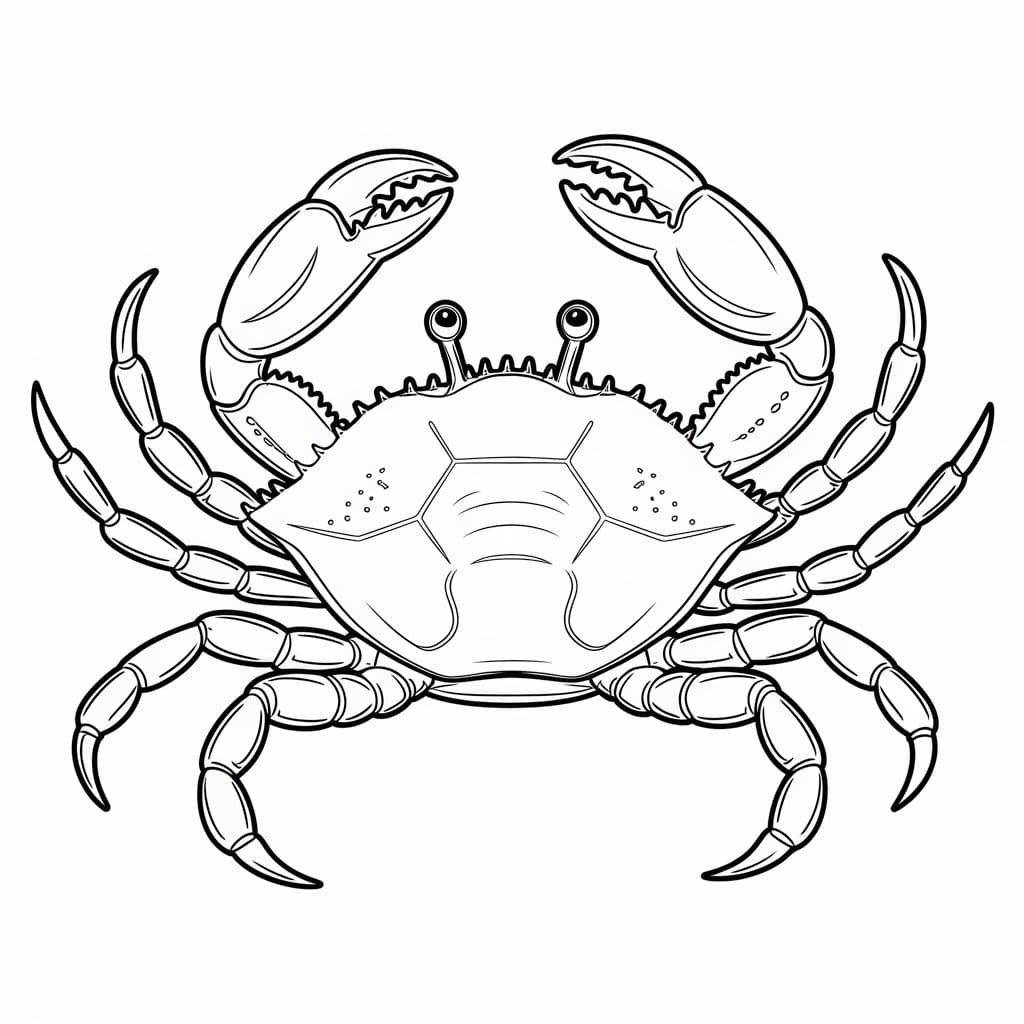 Ekte krabbe fargelegging