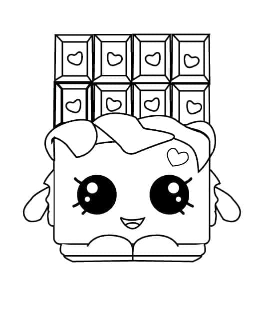 En kawaii sjokolade fargelegging