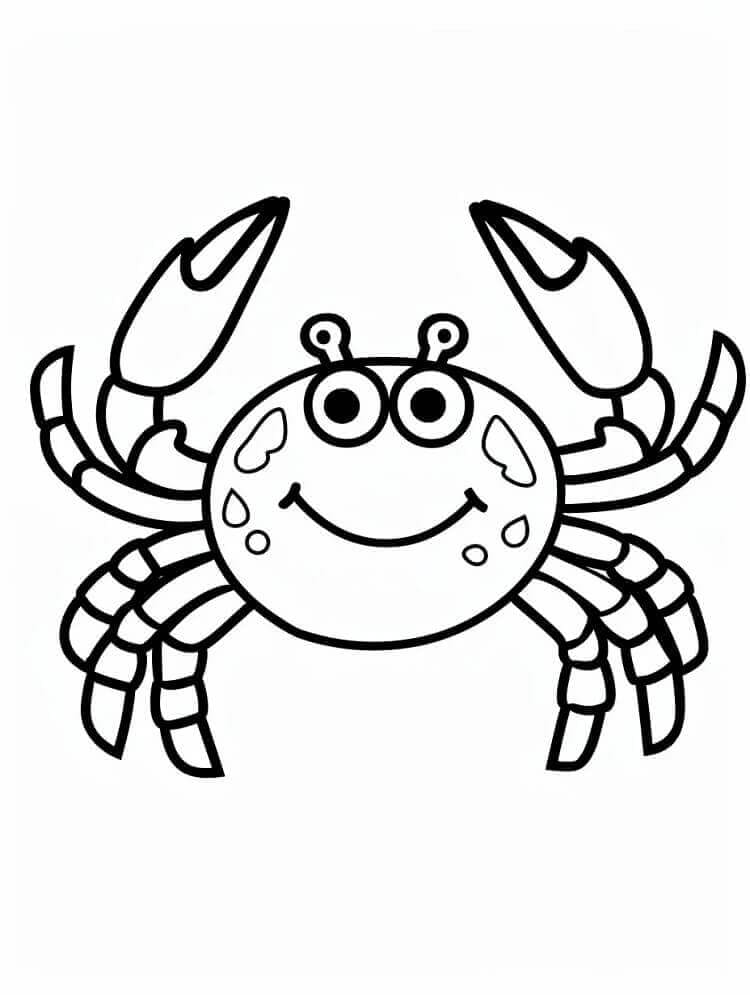 En lykkelig krabbe fargelegging