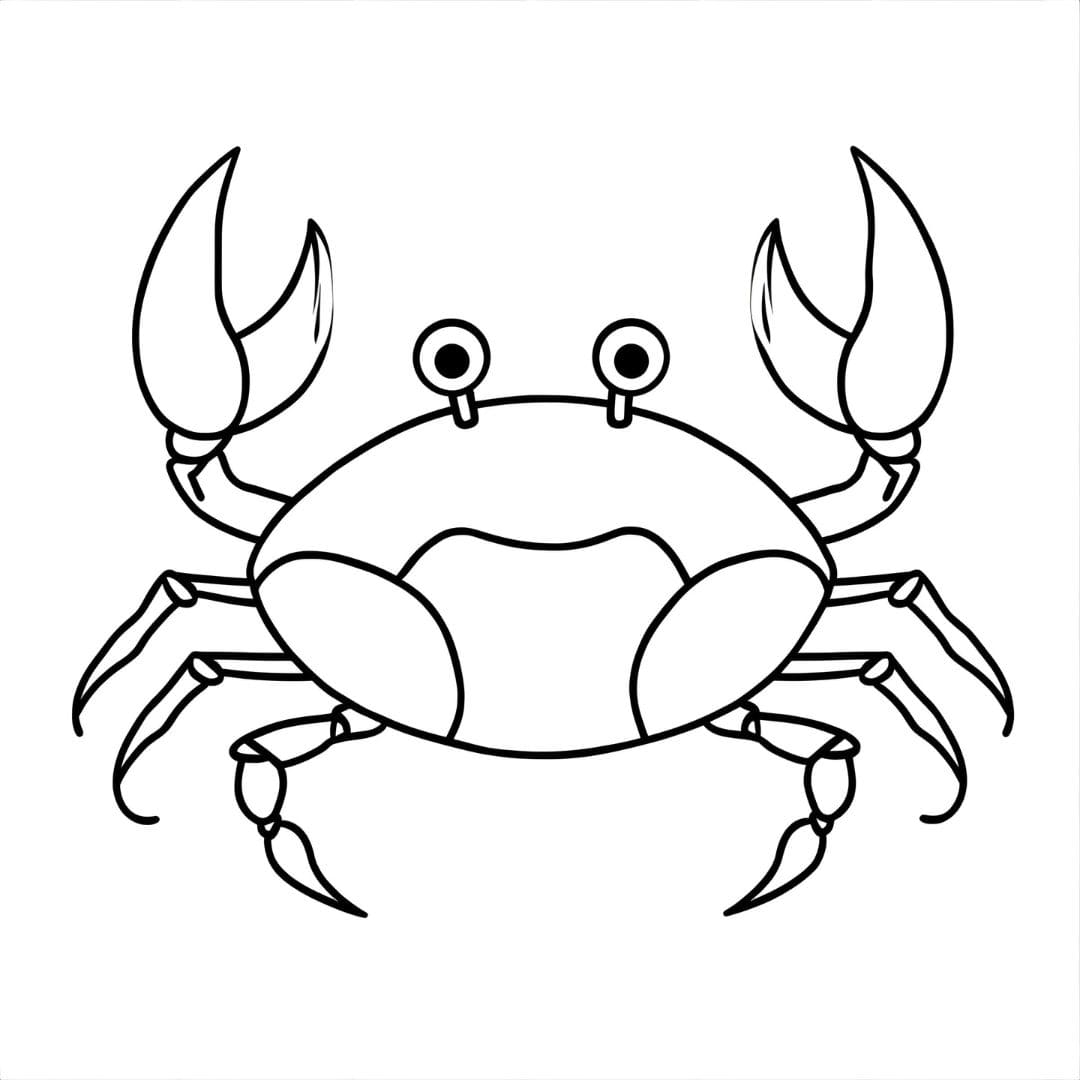 Enkel krabbe fargelegging