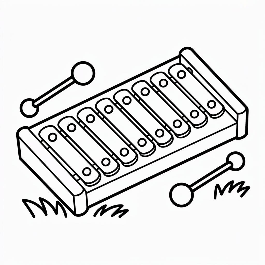 Enkel og enkel xyfon fargelegging