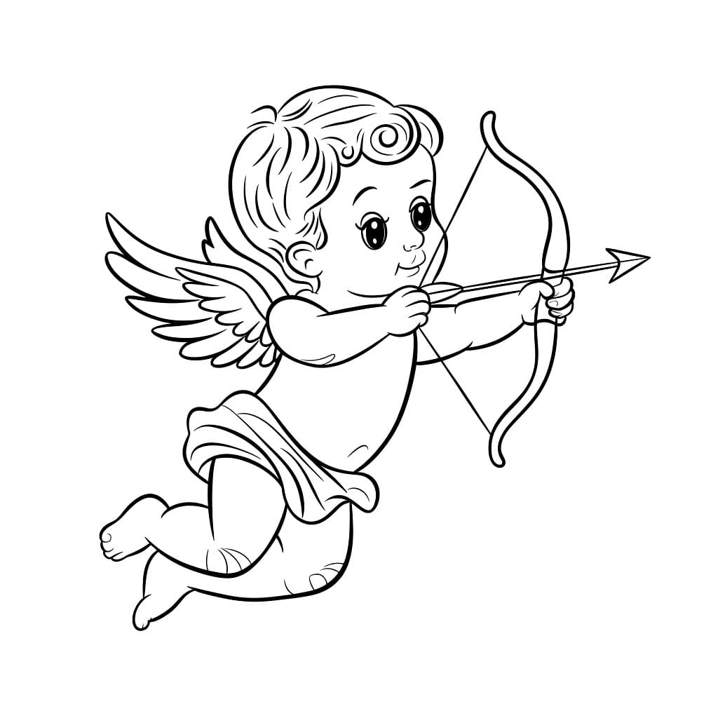 Enkelt trykk av Amor fargelegging