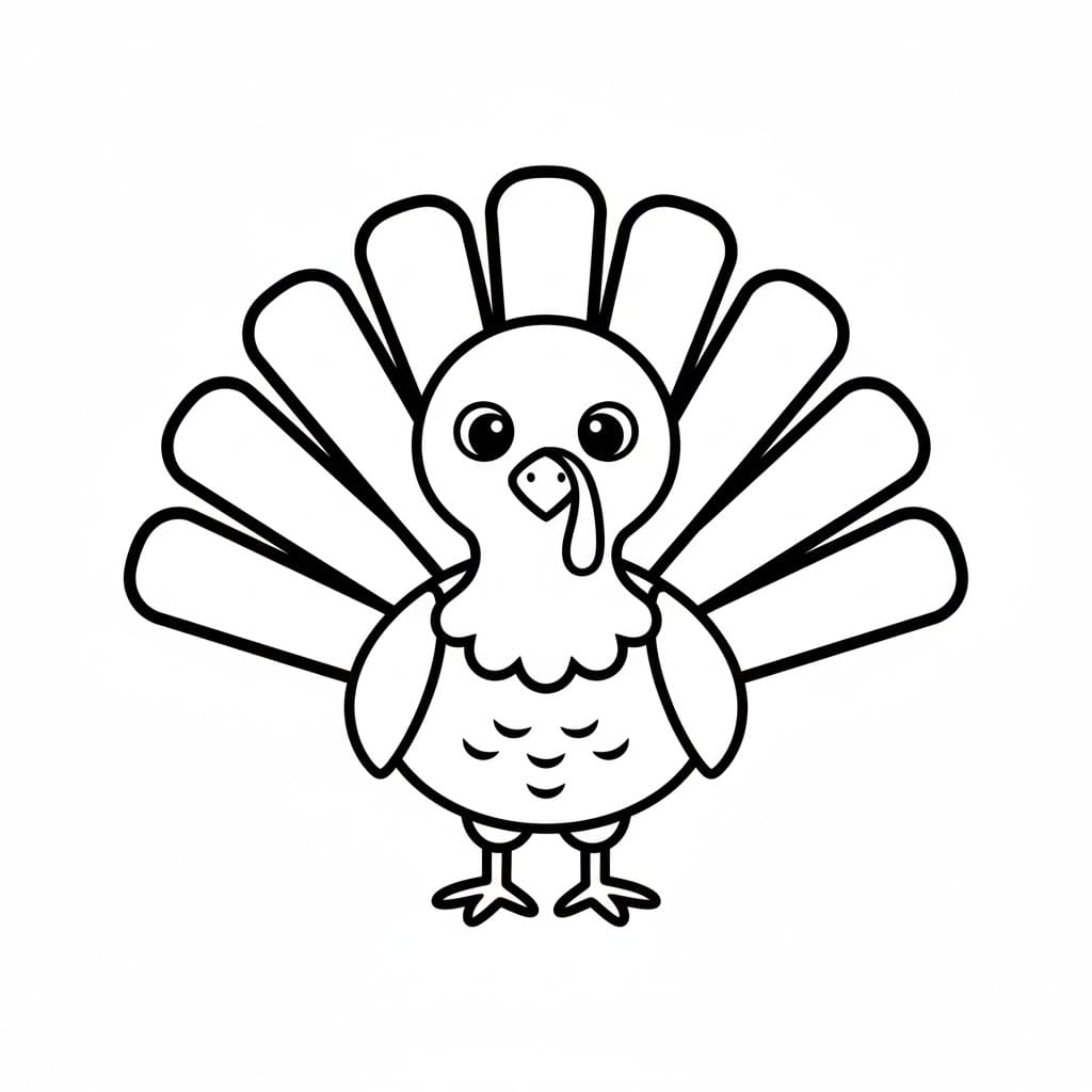 Enkle fjærstrimler av kalkun fargelegging