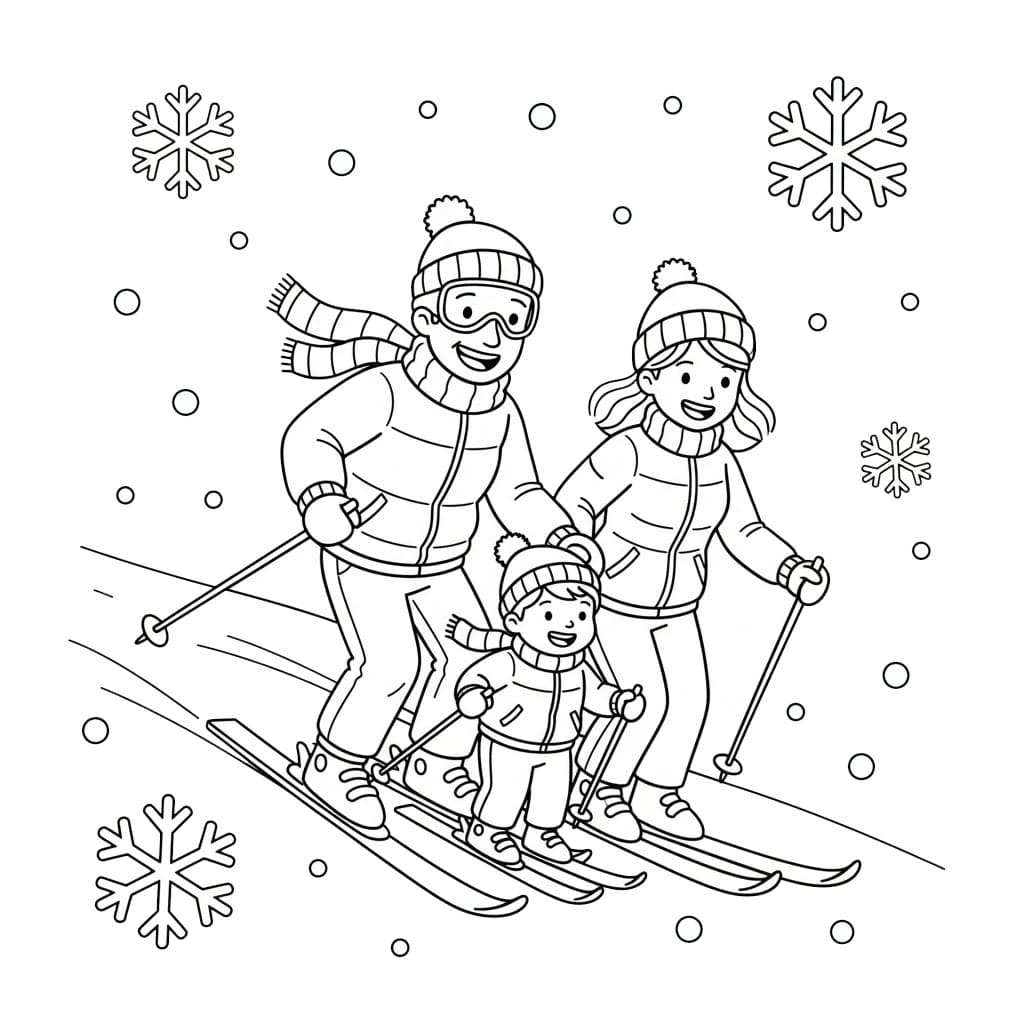 Familieski fargelegging