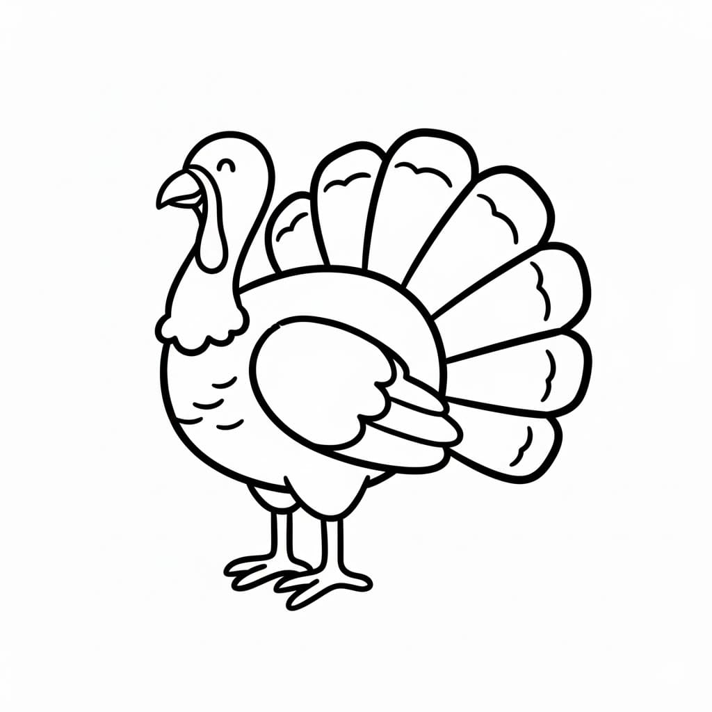 Fet omriss kalkun fargelegging