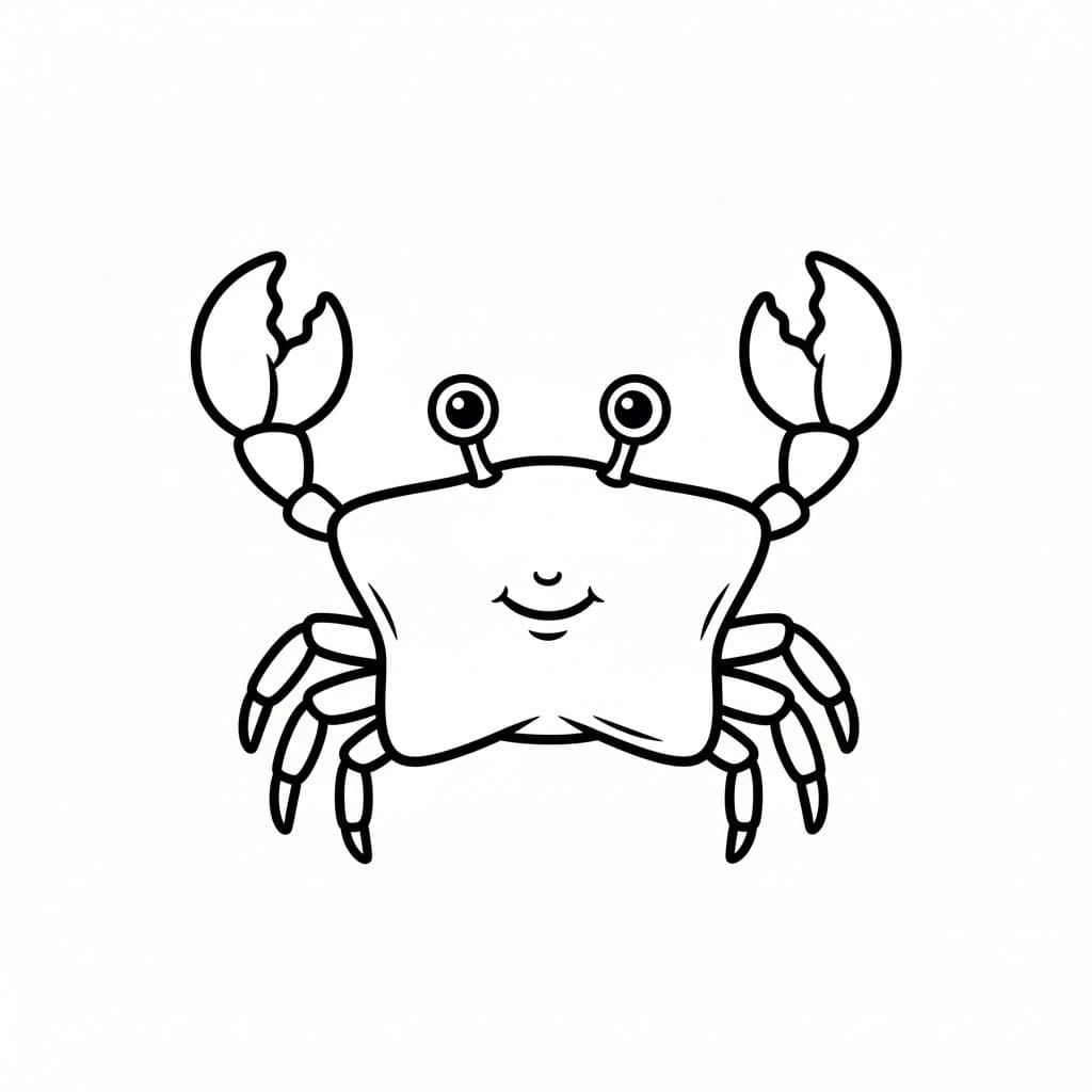 Firkantet skallkrabbe fargelegging