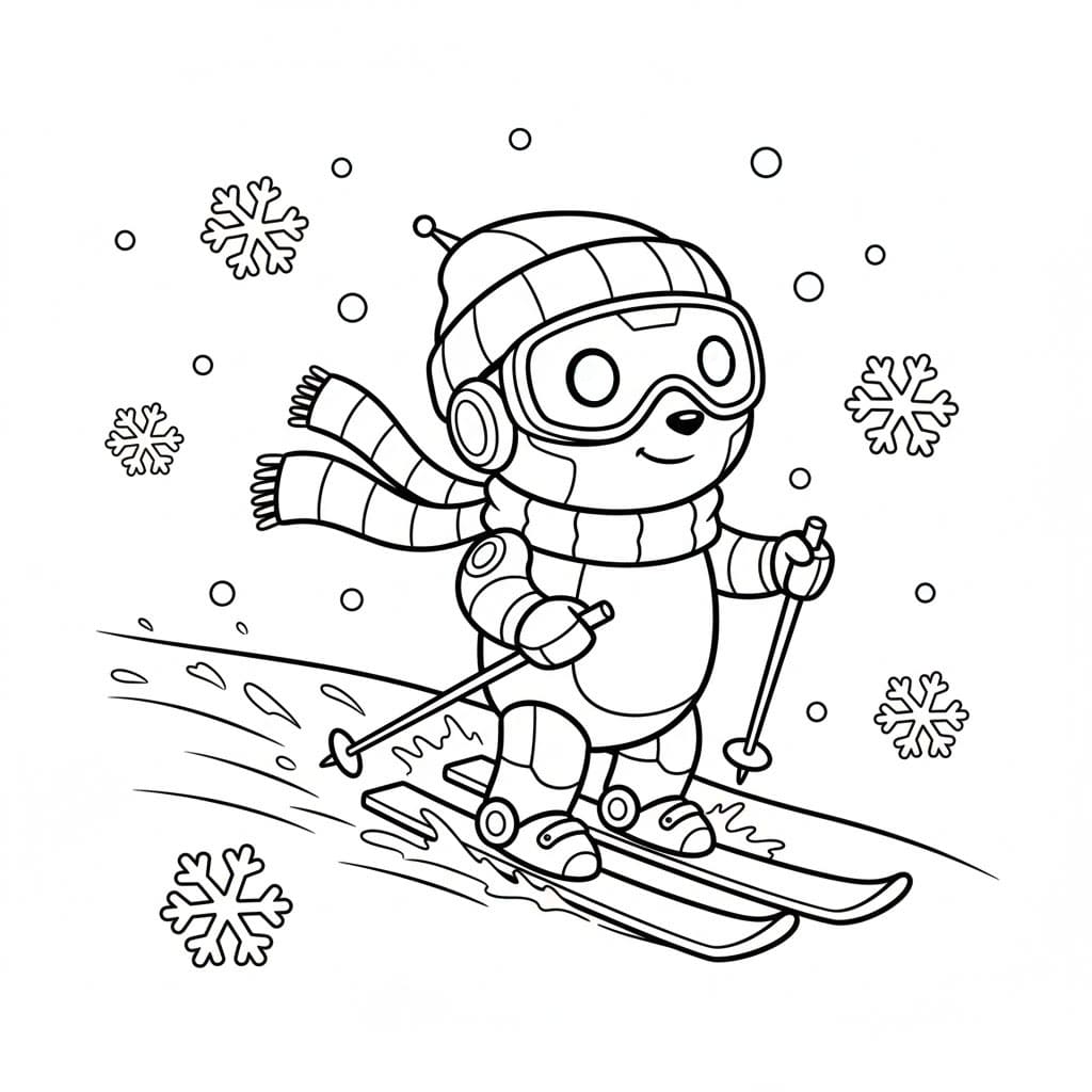 Fremtidens skirobot fargelegging