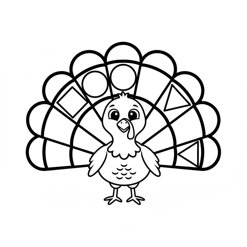 Geometrisk halekalkun fargelegging