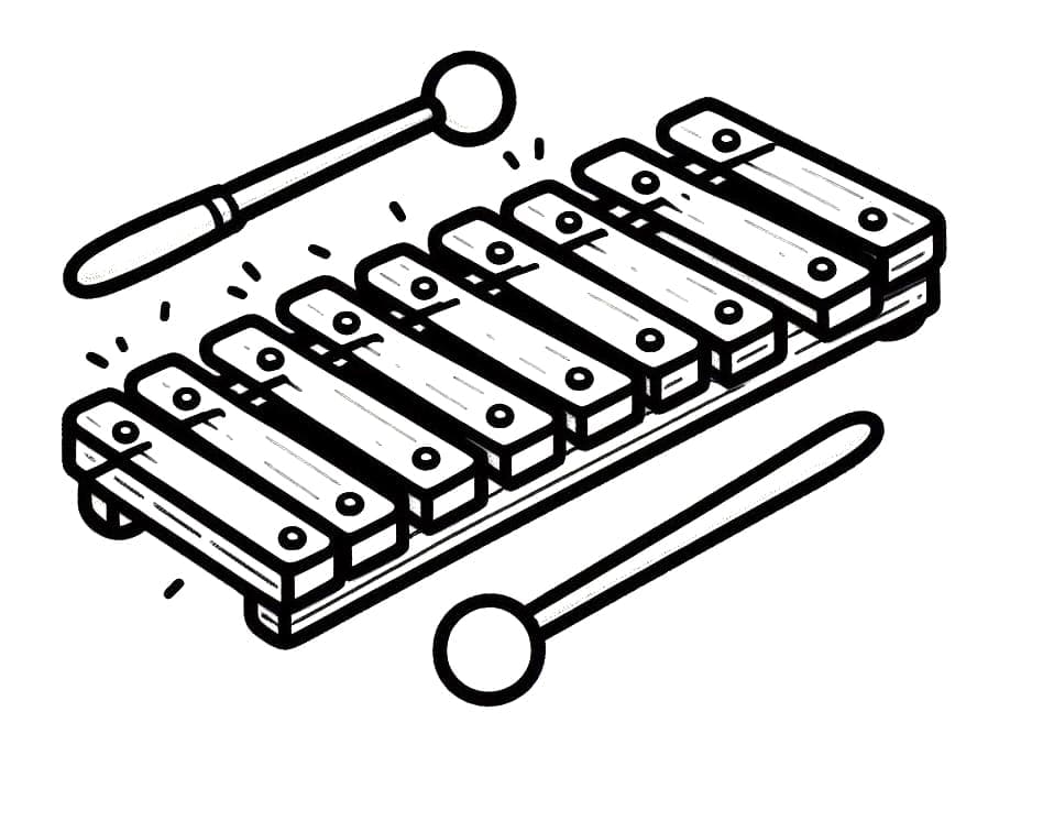 Gratis for barn xylofon fargelegging