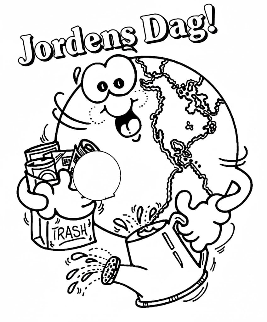 Gratis Jordens Dag fargelegging