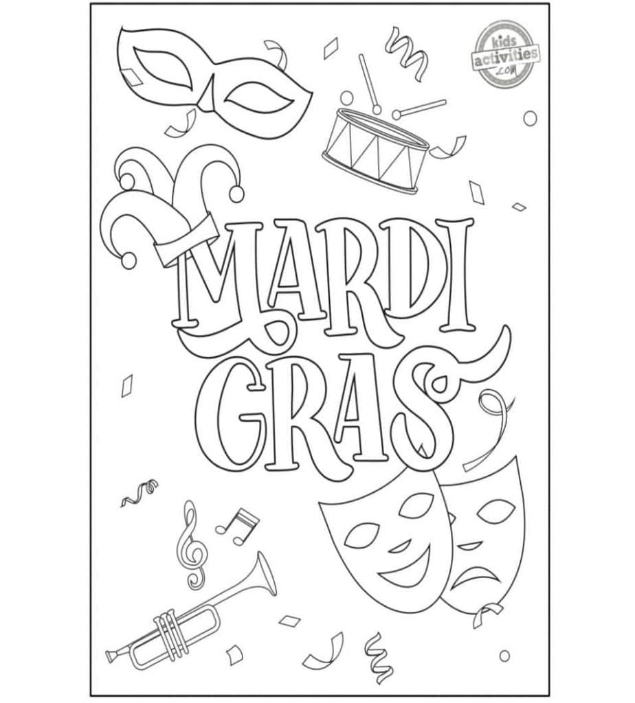 Gratis Mardi Gras festival fargelegging