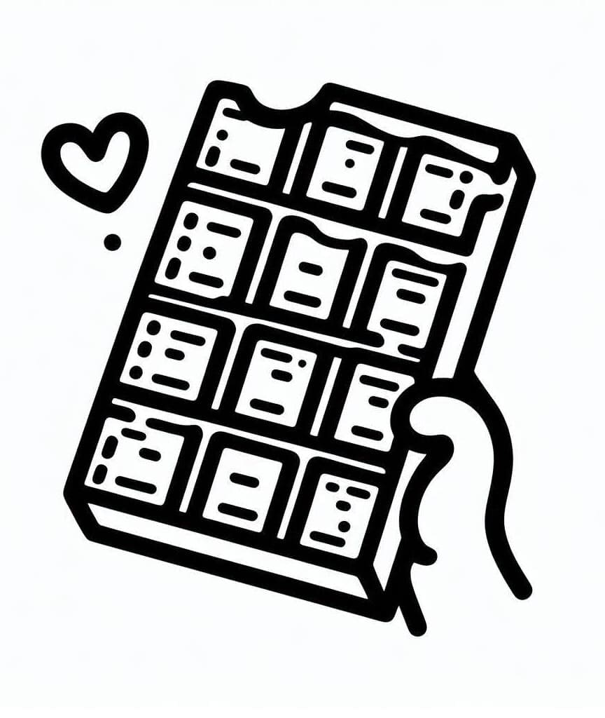 Gratis sjokoladetegning fargelegging