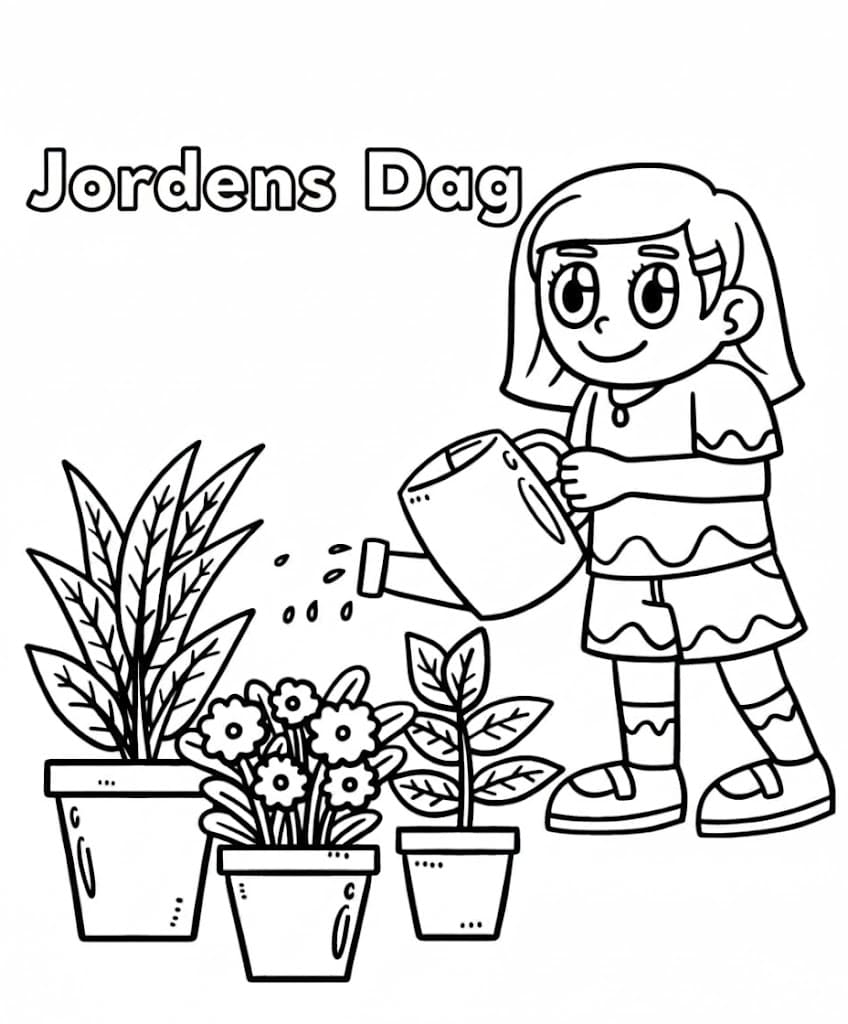 Gratis utskrivbar Gratulerer med Jordens Dag fargelegging