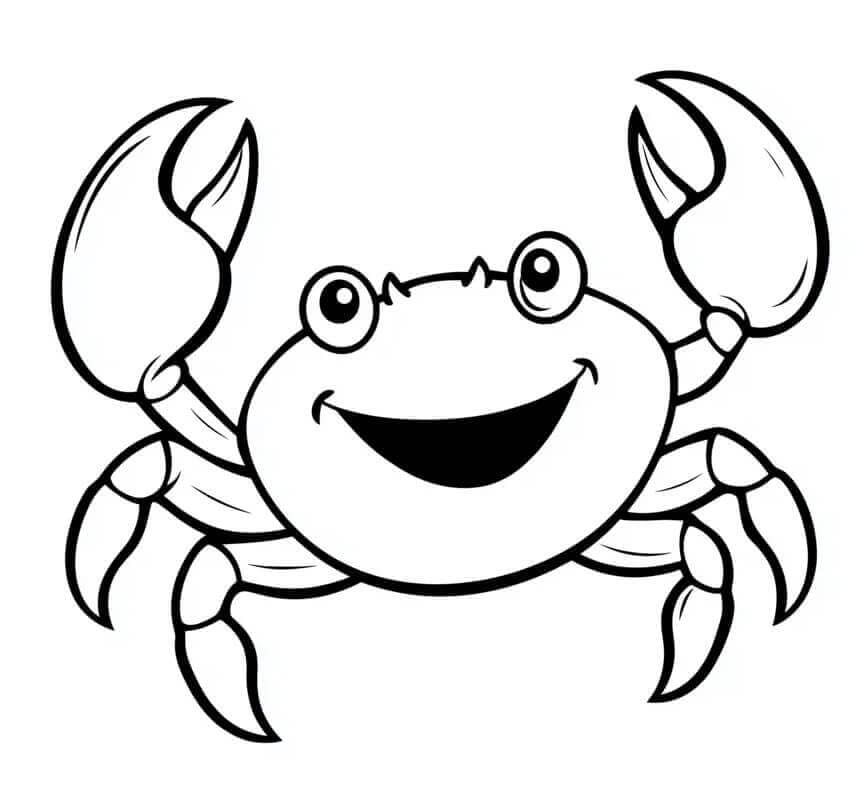 Gratis utskrivbar krabbe fargelegging
