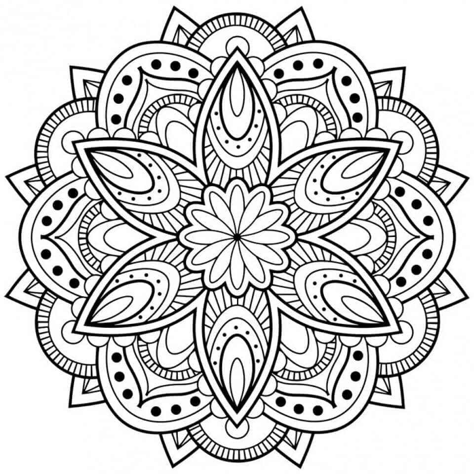 Gratis utskrivbar mal for abstrakt fargelegging