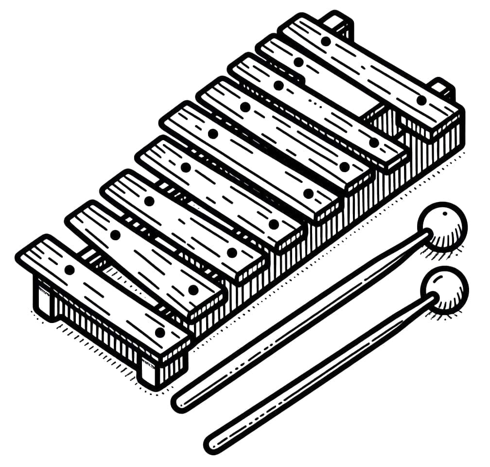 Gratis xylofon for barn fargelegging